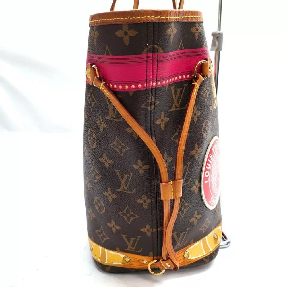 Louis Vuitton Brown and Pink Monogram Tote - Picture 2 of 12